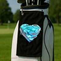 Cool Shark Love Heart Golf Towel thumb 2
