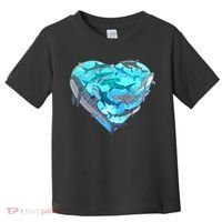 Cool Shark Love Heart Toddler T-Shirt thumb 0