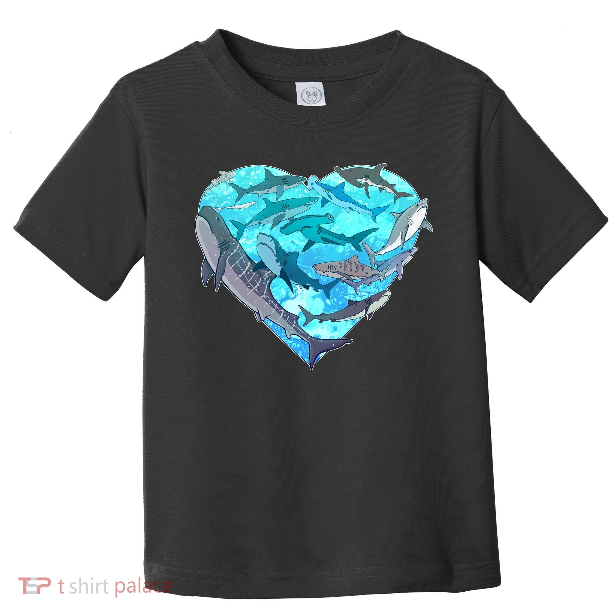 Cool Shark Love Heart Toddler T-Shirt