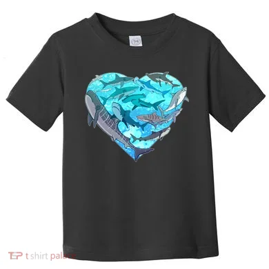 Cool Shark Love Heart Toddler T-Shirt