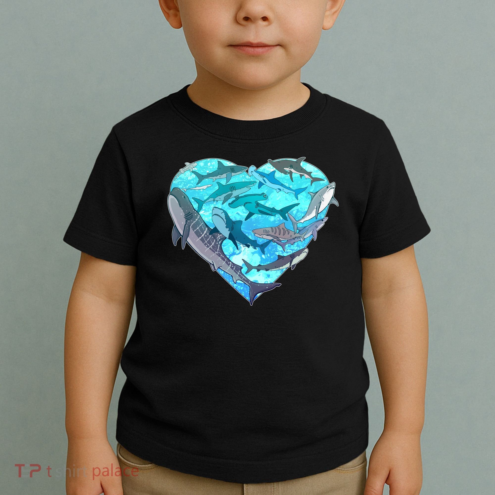 Cool Shark Love Heart Toddler T-Shirt