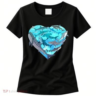 Cool Shark Love Heart Women's T-Shirt