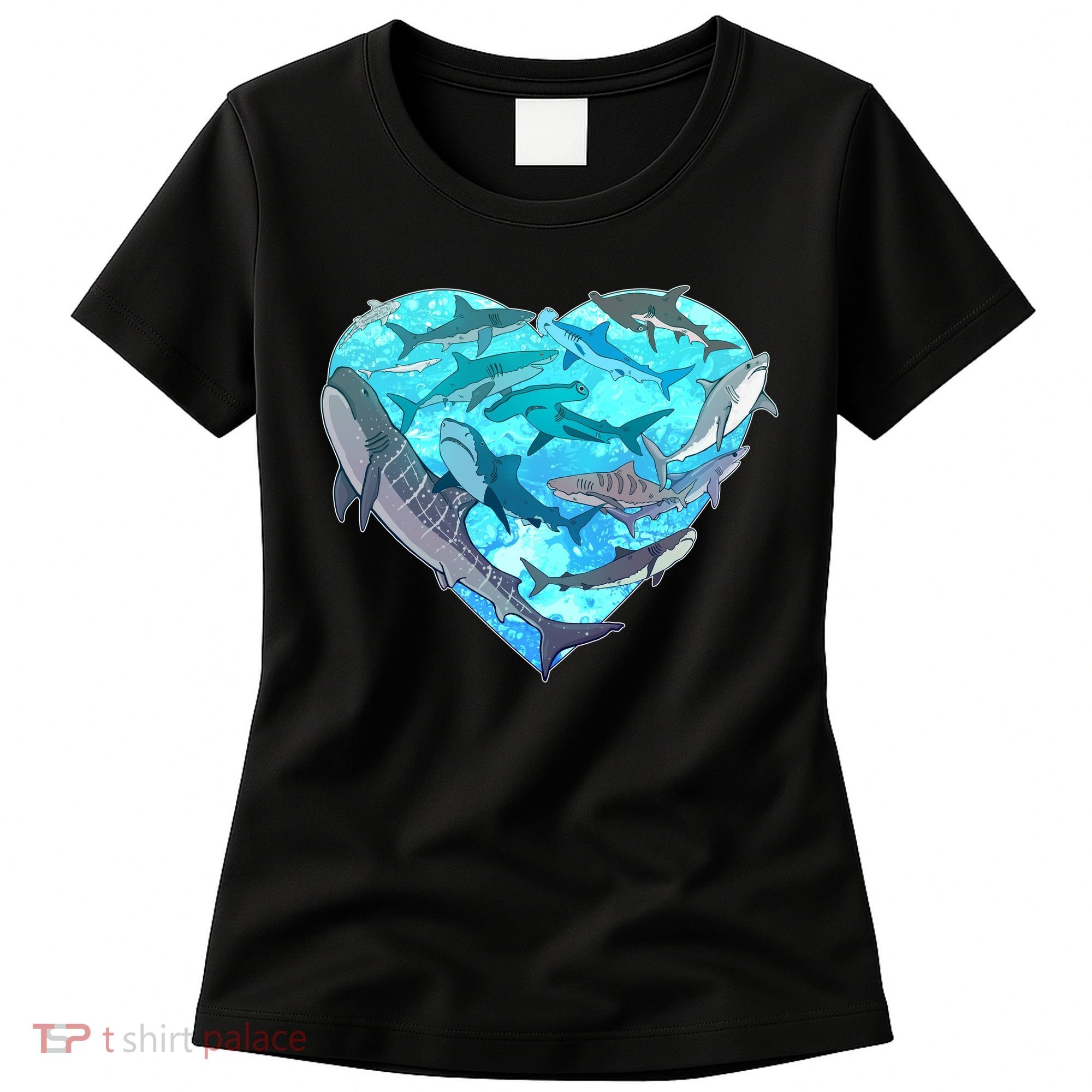 Cool Shark Love Heart Women's T-Shirt