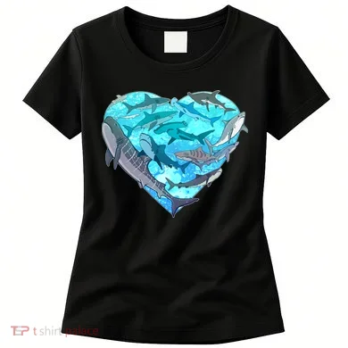Cool Shark Love Heart Women's T-Shirt
