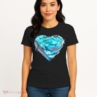 Cool Shark Love Heart Women's T-Shirt thumb 4