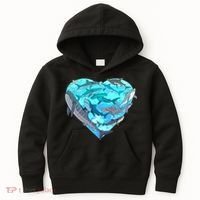 Cool Shark Love Heart Kids Hoodie thumb 0