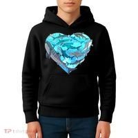 Cool Shark Love Heart Kids Hoodie thumb 4