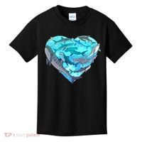 Cool Shark Love Heart Kids T-Shirt thumb 0