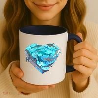 Cool Shark Love Heart Coffee Mug thumb 3