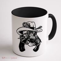 Cool Skull Guns Crossbones Coffee Mug thumb 1