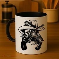 Cool Skull Guns Crossbones Coffee Mug thumb 4