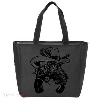 Cool Skull Guns Crossbones Tote Bag