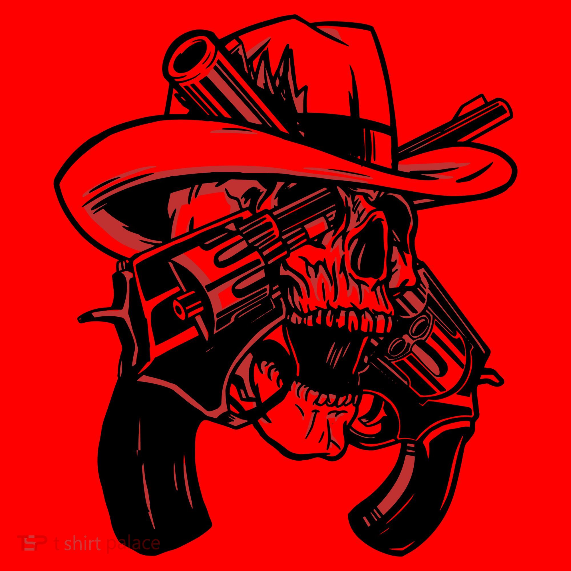 Cool Skull Guns Crossbones Santa Hat