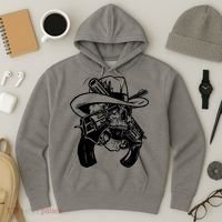 Cool Skull Guns Crossbones Hoodie thumb 3