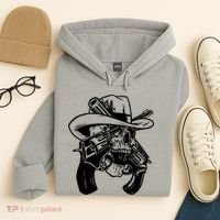 Cool Skull Guns Crossbones Hoodie thumb 4