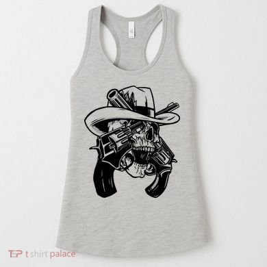 Cool Skull Guns Crossbones Women's Tank Top