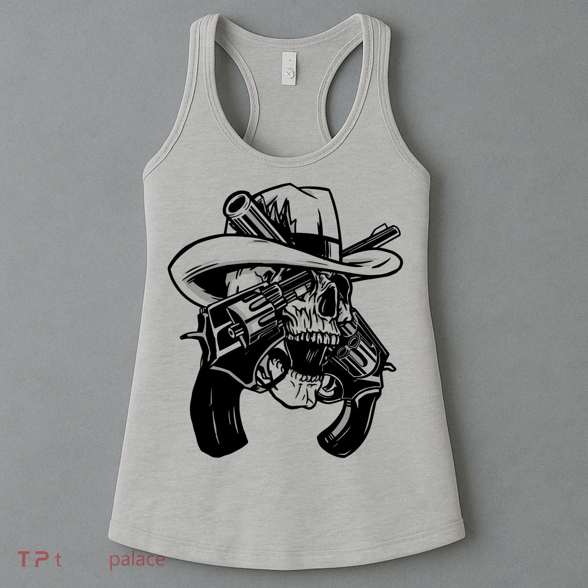 Cool Skull Guns Crossbones Women's Tank Top