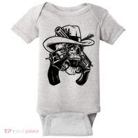 Cool Skull Guns Crossbones Baby Bodysuit thumb 0