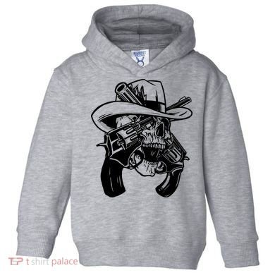 Cool Skull Guns Crossbones Toddler Hoodie