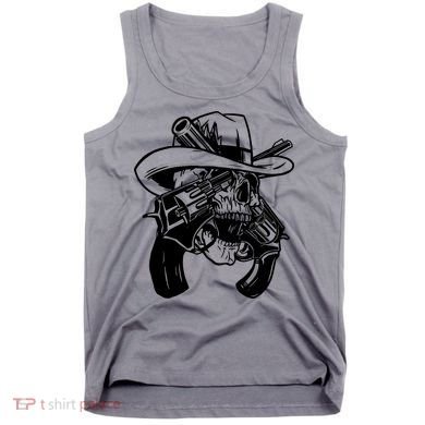 Cool Skull Guns Crossbones Tank Top