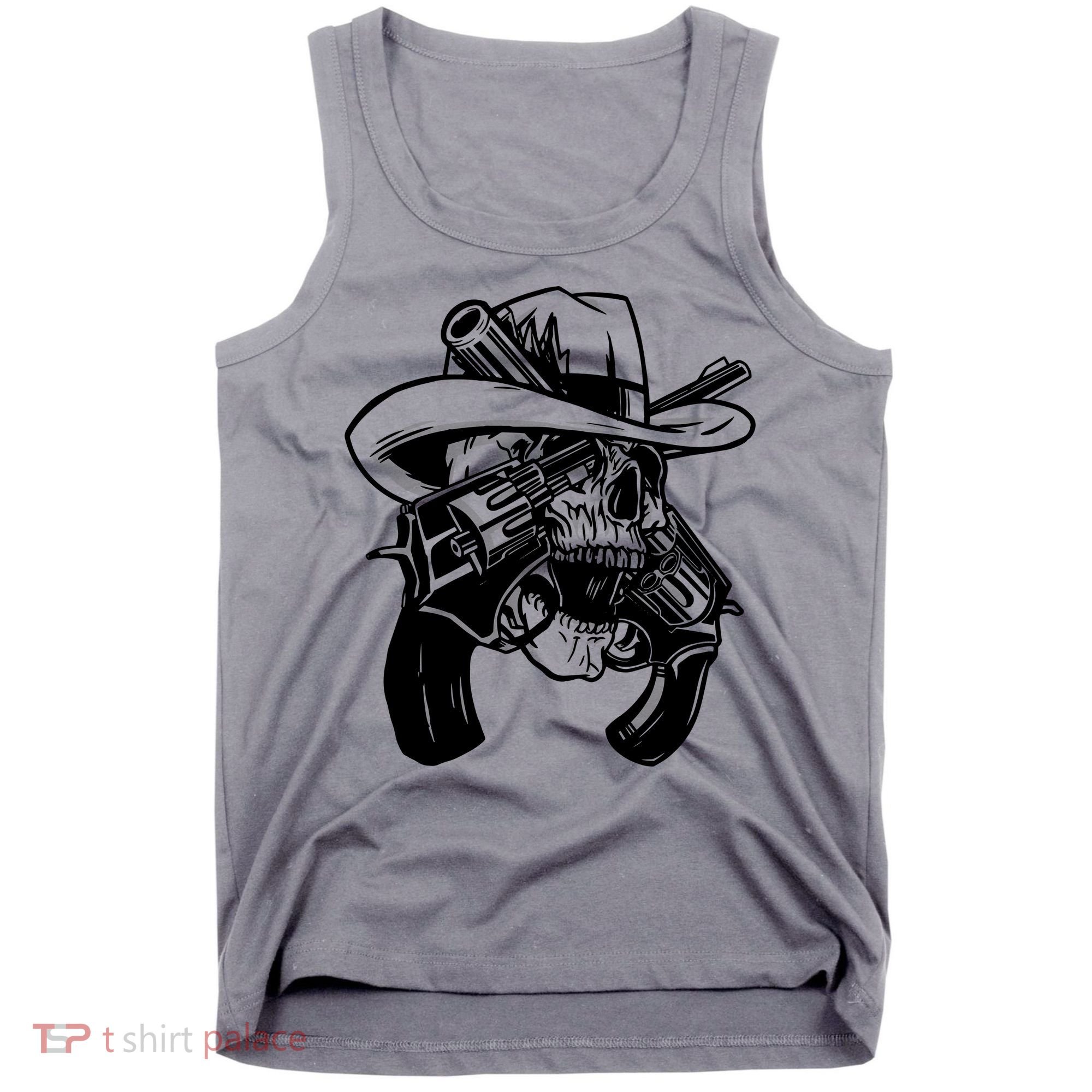 Cool Skull Guns Crossbones Tank Top
