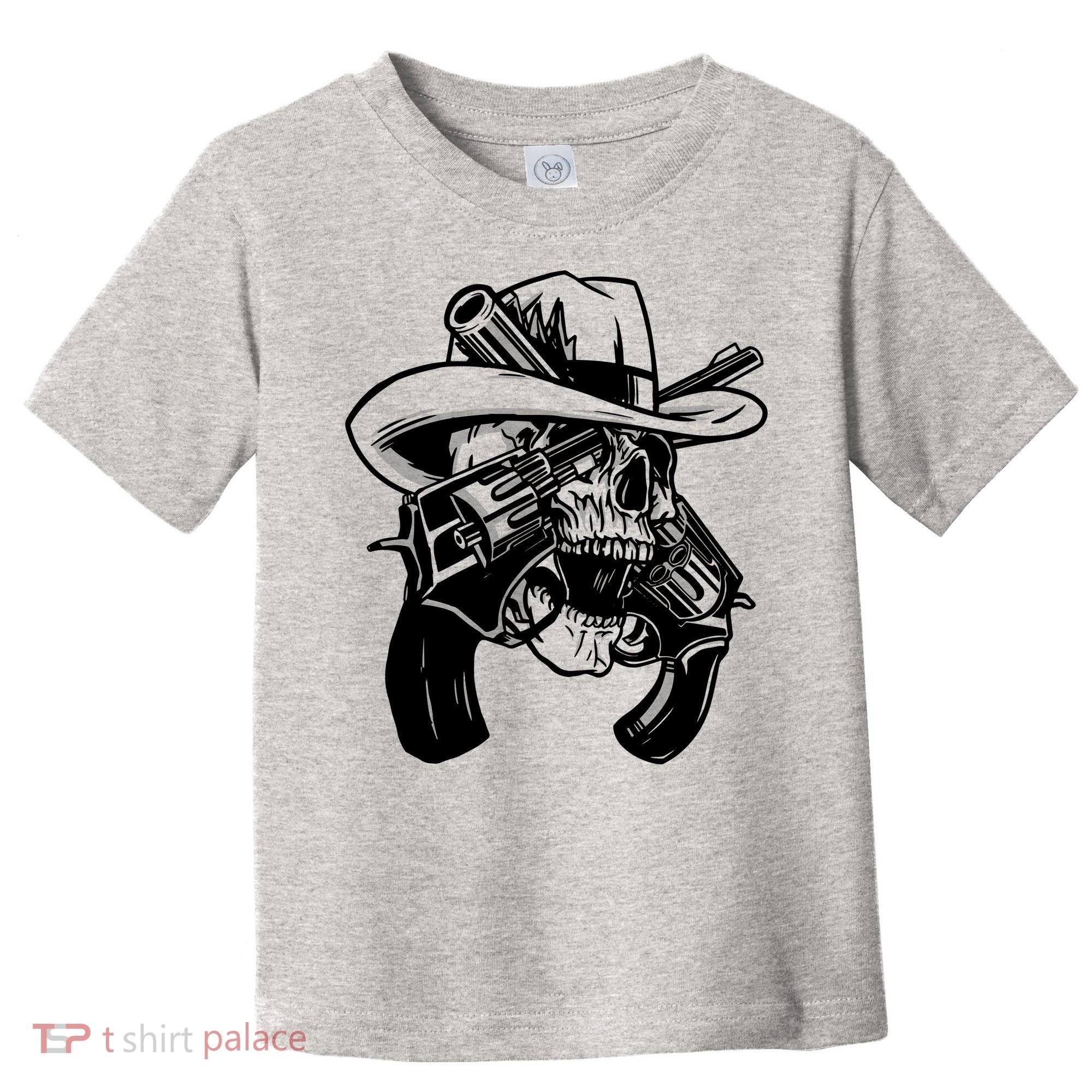 Cool Skull Guns Crossbones Toddler T-Shirt