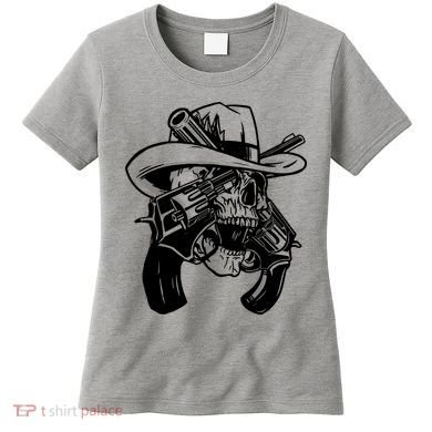 Cool Skull Guns Crossbones Women's T-Shirt