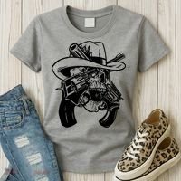 Cool Skull Guns Crossbones Women's T-Shirt thumb 3