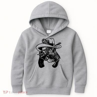 Cool Skull Guns Crossbones Kids Hoodie