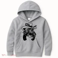 Cool Skull Guns Crossbones Kids Hoodie thumb 0