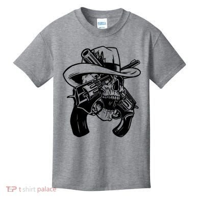 Cool Skull Guns Crossbones Kids T-Shirt