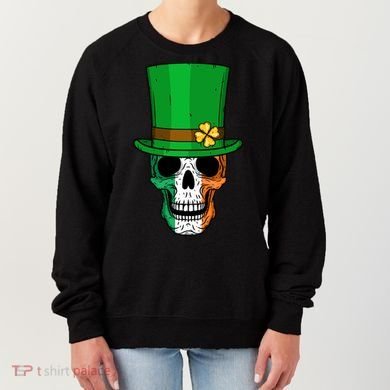 Cool St. Patricks Day Irish Skull Women's Sweatshirt