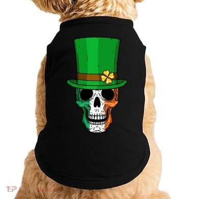 Cool St. Patricks Day Irish Skull Doggie Tank