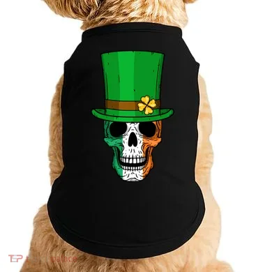 Cool St. Patricks Day Irish Skull Doggie Tank