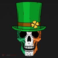 Cool St. Patricks Day Irish Skull T-Shirt thumb 7