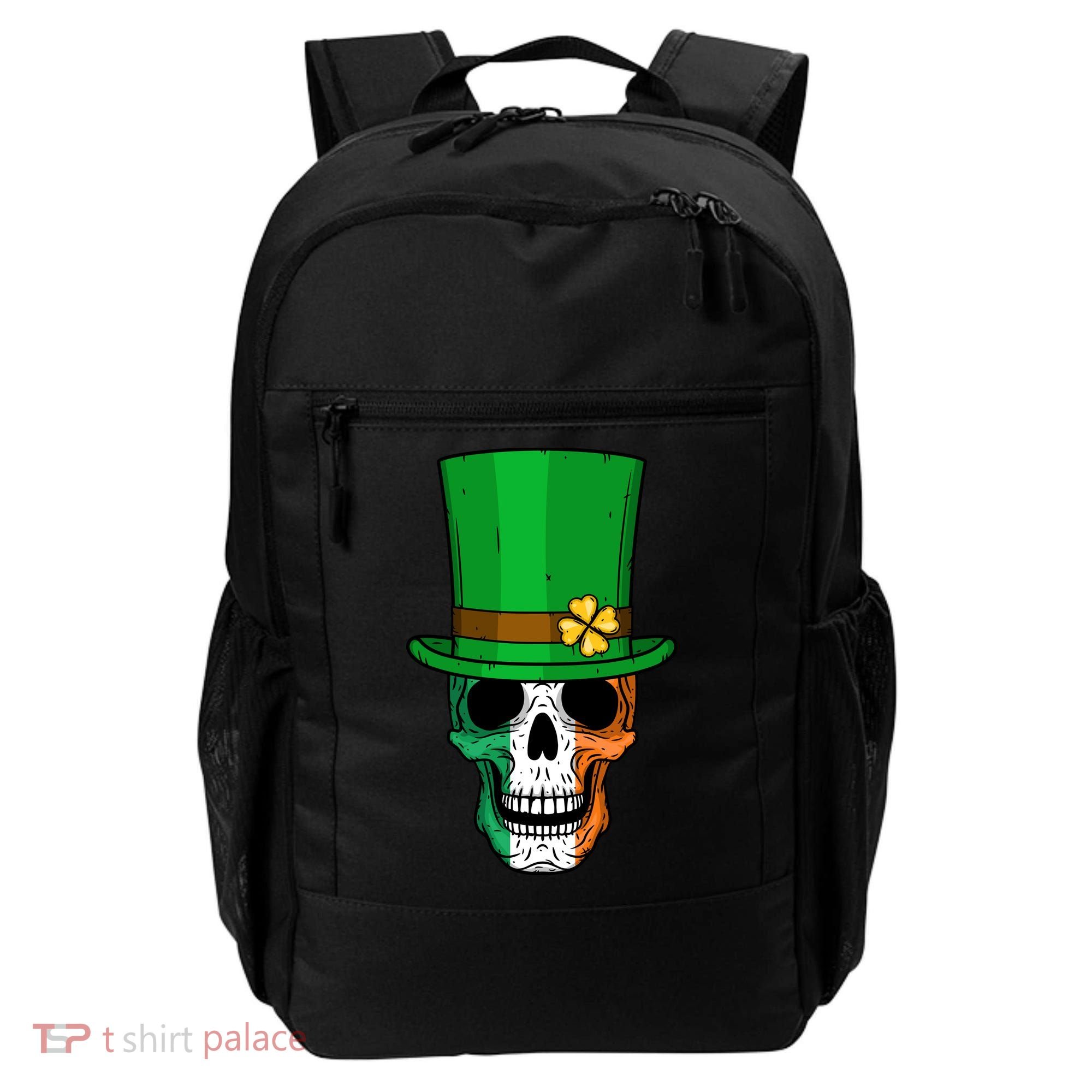 Cool St. Patricks Day Irish Skull Backpack