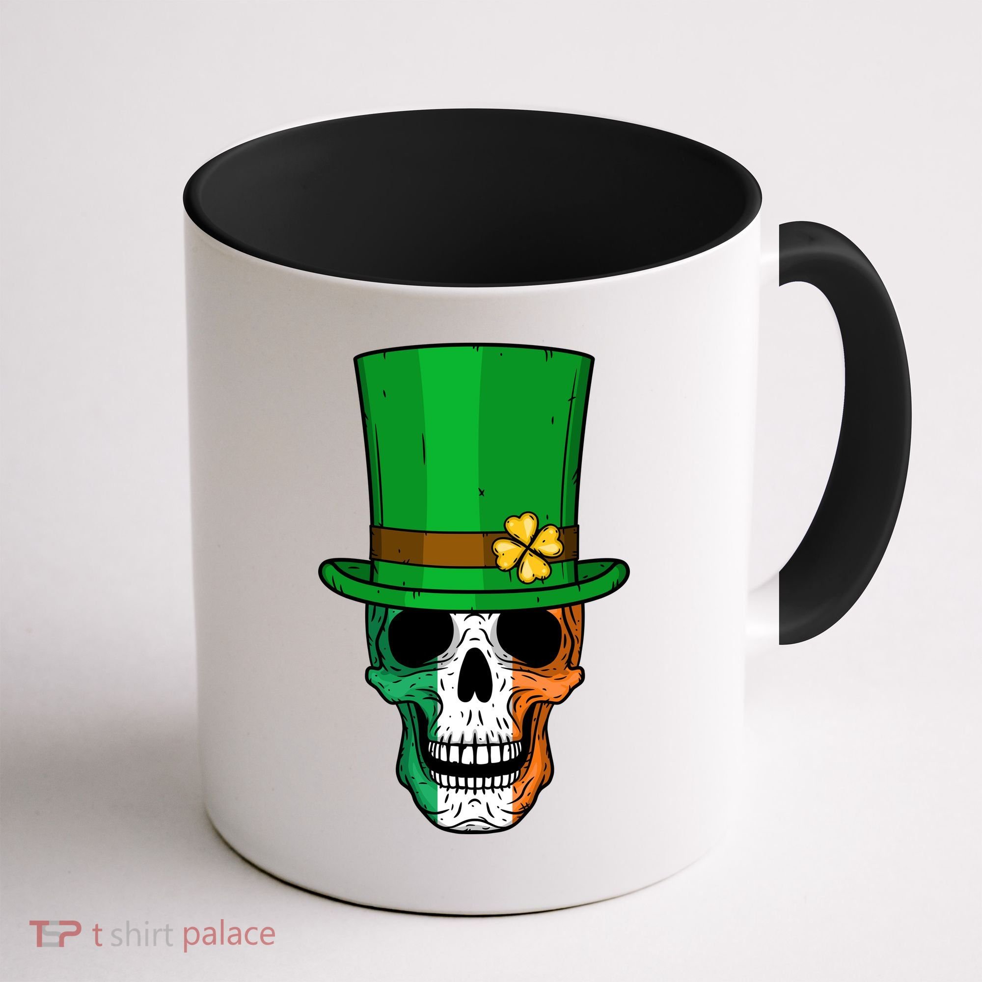 Cool St. Patricks Day Irish Skull Coffee Mug