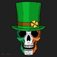 Cool St. Patricks Day Irish Skull Beanie thumb 2