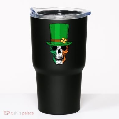 Cool St. Patricks Day Irish Skull Tumbler