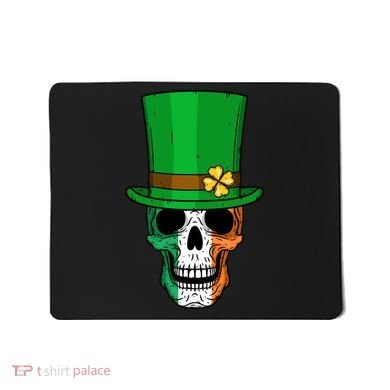 Cool St. Patricks Day Irish Skull Mousepad