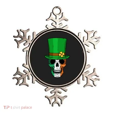 Cool St. Patricks Day Irish Skull Ornament