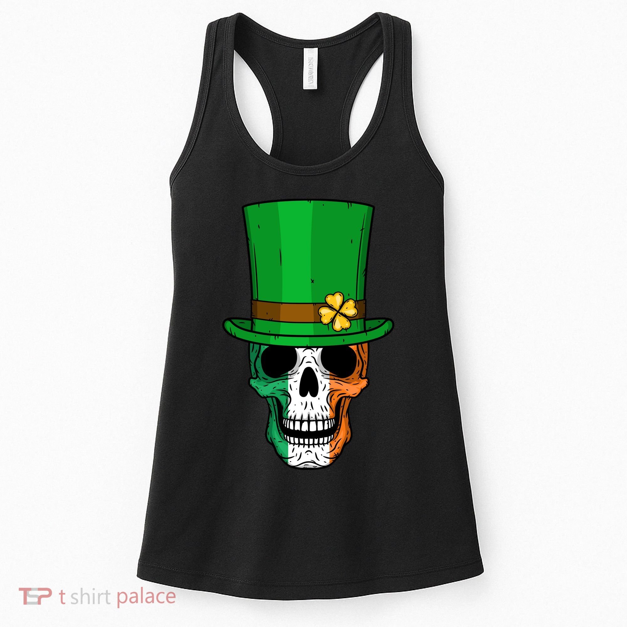Cool St. Patricks Day Irish Skull Women's Tank Top