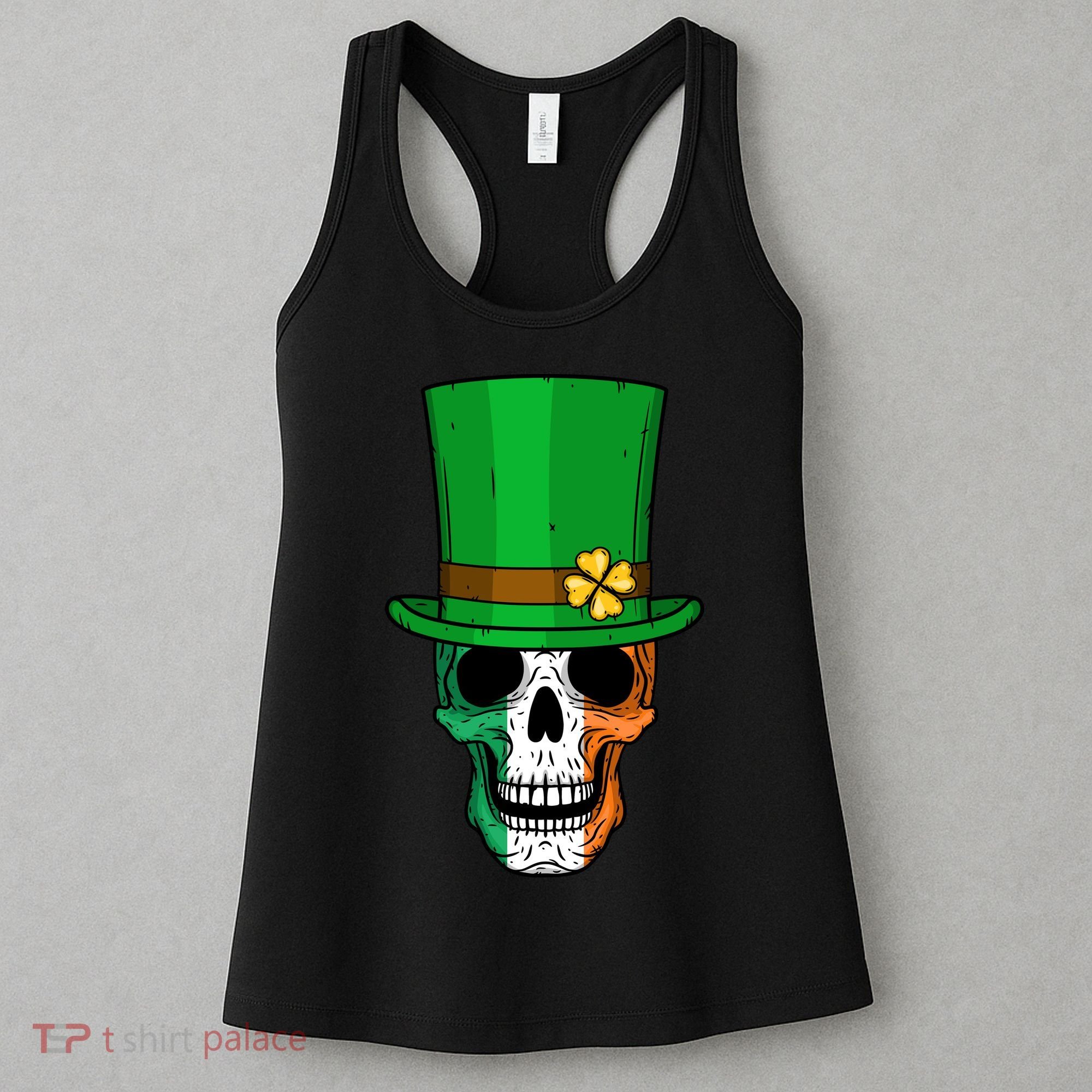 Cool St. Patricks Day Irish Skull Women's Tank Top
