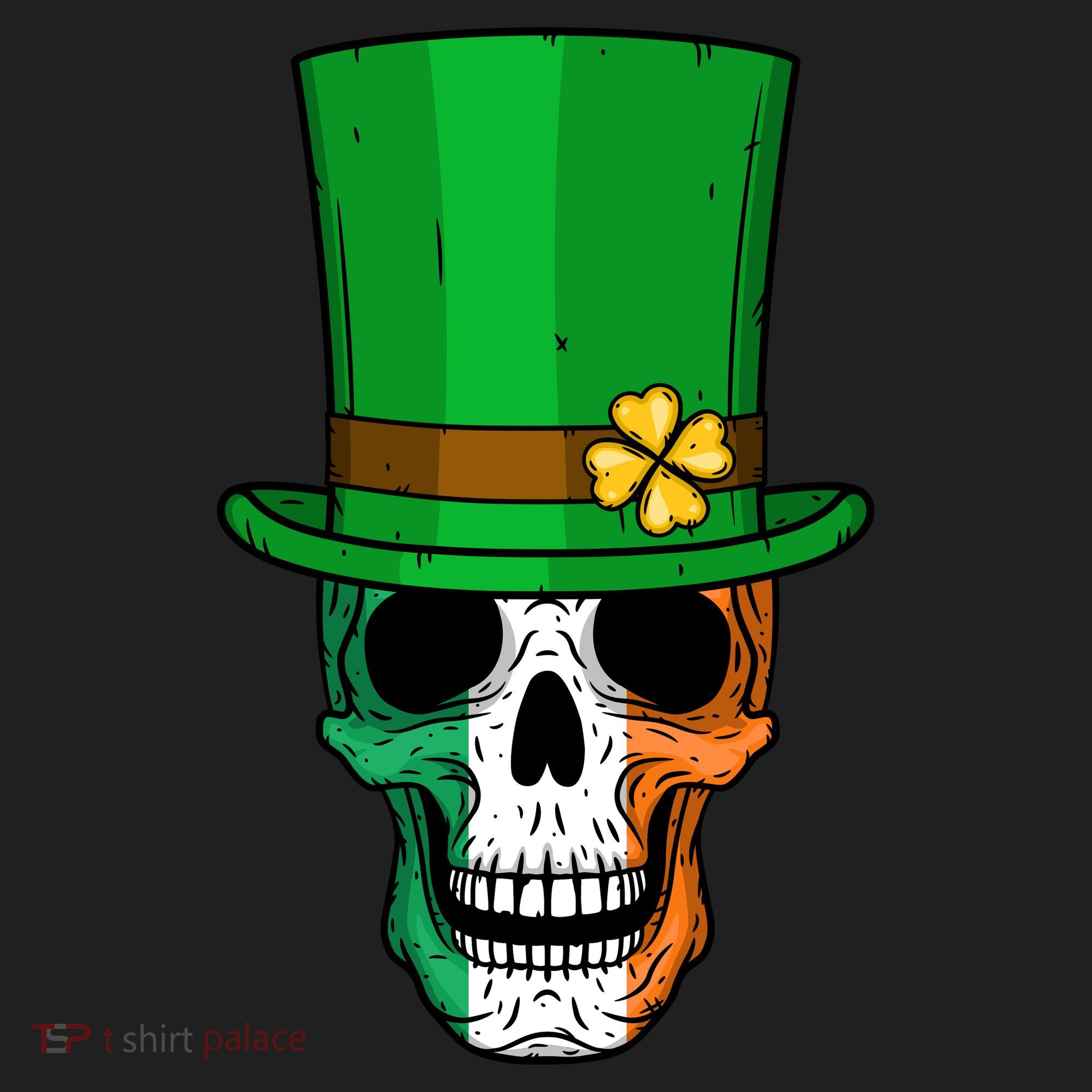 Cool St. Patricks Day Irish Skull Hat