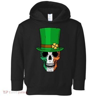 Cool St. Patricks Day Irish Skull Toddler Hoodie