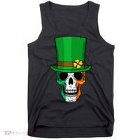 Cool St. Patricks Day Irish Skull Tank Top thumb 0