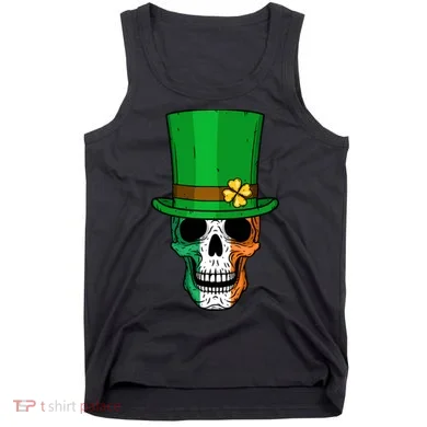 Cool St. Patricks Day Irish Skull Tank Top