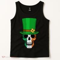 Cool St. Patricks Day Irish Skull Tank Top thumb 2