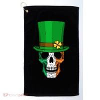 Cool St. Patricks Day Irish Skull Golf Towel thumb 0