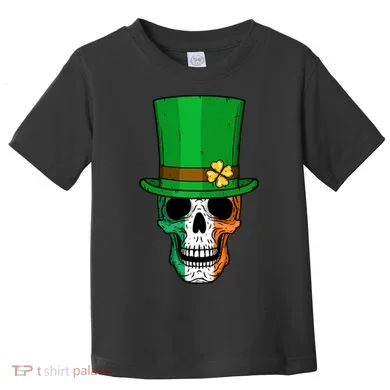 Cool St. Patricks Day Irish Skull Toddler T-Shirt